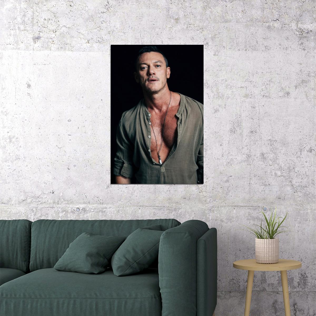 Luke Evans Fashion Portrait Photo Print Gay Icon Hollywood Celebrity Poster Handsome Man Wall Art Hot Male Model Aesthetic Decor for Bedroom Living Space - xonomax
