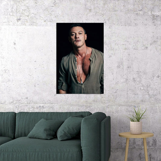 Luke Evans Fashion Portrait Photo Print Gay Icon Hollywood Celebrity Poster Handsome Man Wall Art Hot Male Model Aesthetic Decor for Bedroom Living Space - xonomax