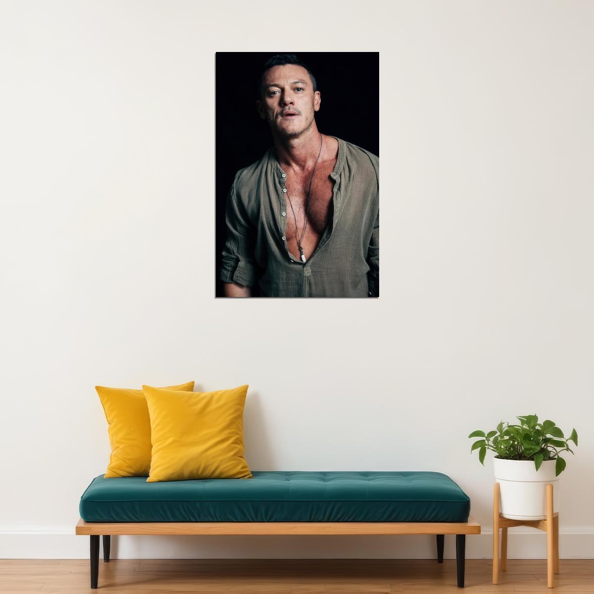 Luke Evans Fashion Portrait Photo Print Gay Icon Hollywood Celebrity Poster Handsome Man Wall Art Hot Male Model Aesthetic Decor for Bedroom Living Space - xonomax