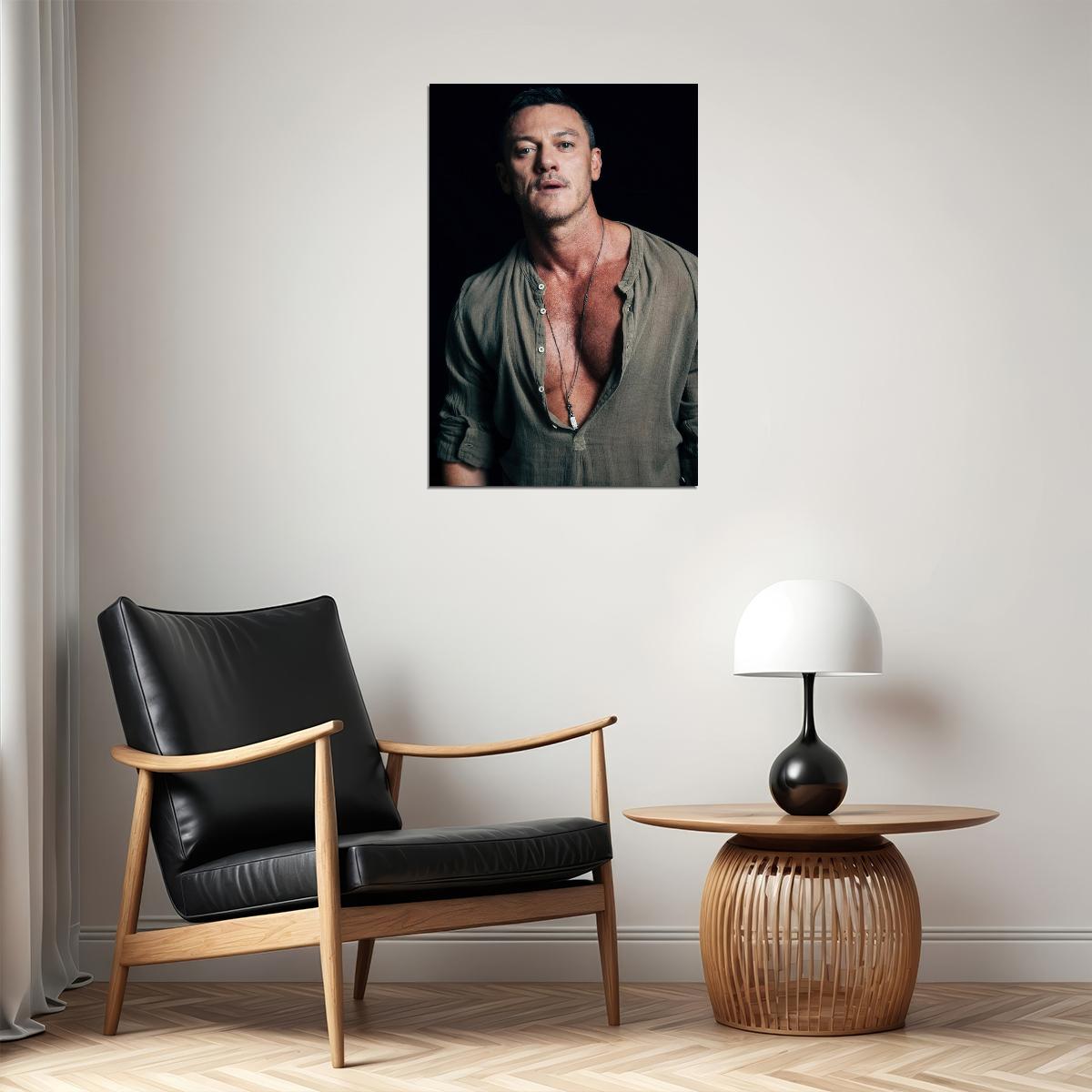 Luke Evans Fashion Portrait Photo Print Gay Icon Hollywood Celebrity Poster Handsome Man Wall Art Hot Male Model Aesthetic Decor for Bedroom Living Space - xonomax