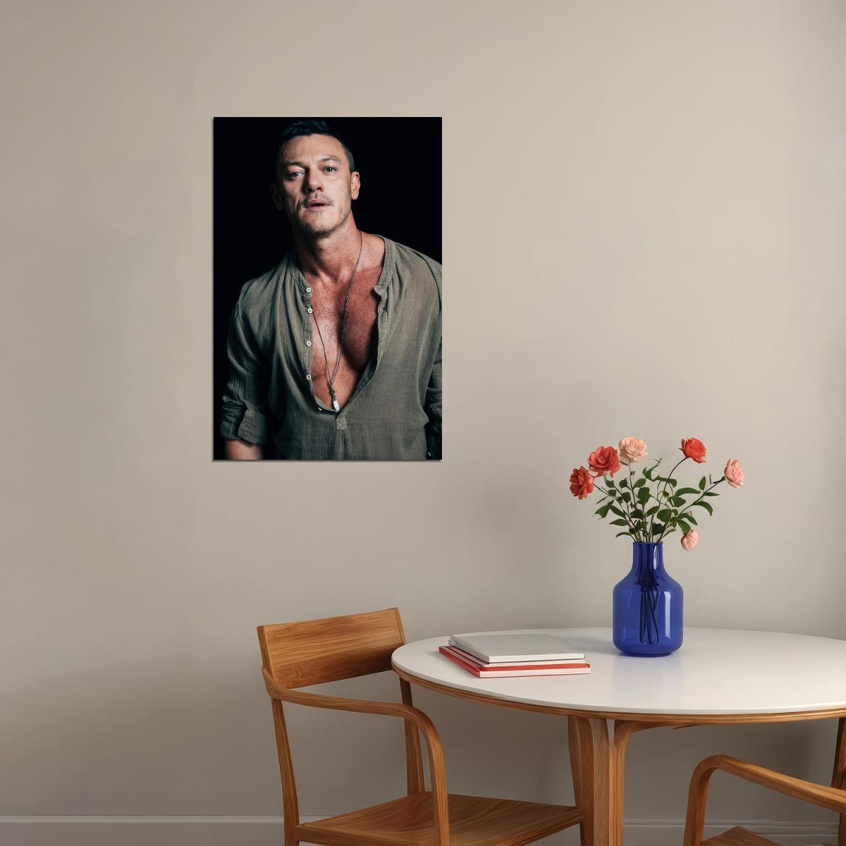 Luke Evans Fashion Portrait Photo Print Gay Icon Hollywood Celebrity Poster Handsome Man Wall Art Hot Male Model Aesthetic Decor for Bedroom Living Space - xonomax