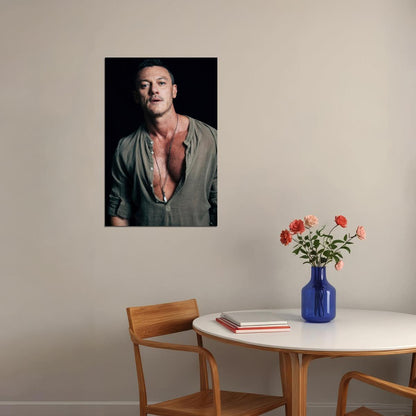 Luke Evans Fashion Portrait Photo Print Gay Icon Hollywood Celebrity Poster Handsome Man Wall Art Hot Male Model Aesthetic Decor for Bedroom Living Space - xonomax