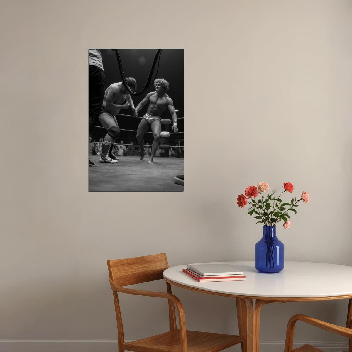 Zac Efron Black and White Movie Scene Photo Print Hollywood Celebrity Poster Shirtless Handsome Man Wall Art Hot Male Aesthetic Decor for Bedroom Living Space