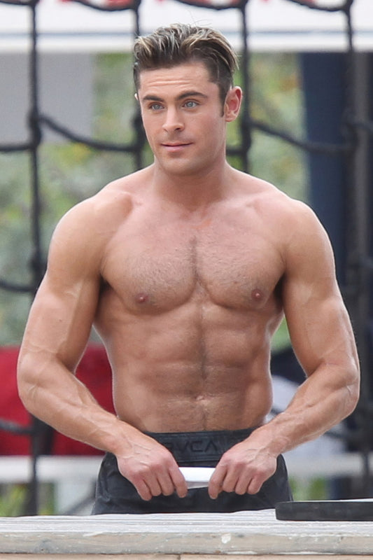 Zac Efron Gym Workout Photo Print Hollywood Celebrity Poster Shirtless Handsome Man Wall Art Hot Male Aesthetic Decor for Bedroom Living Room