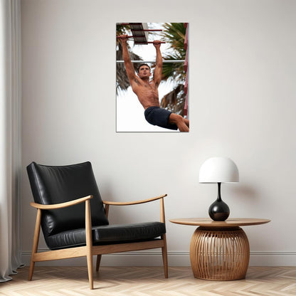 Zac Efron Outdoor Fitness Photo Print Hollywood Celebrity Poster Shirtless Handsome Man Wall Art Hot Male Aesthetic Decor for Bedroom Living Room