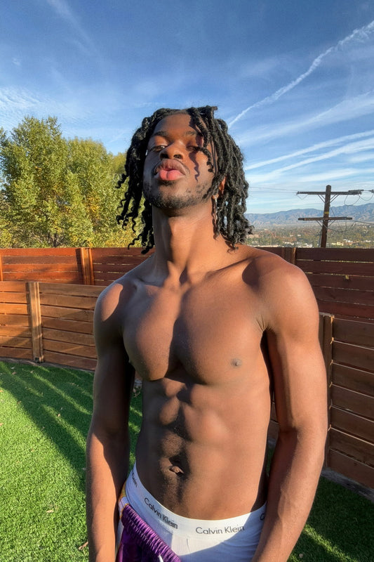 Lil Nas X Outdoor Photo Print Gay Icon Hollywood Celebrity Poster Shirtless Handsome Black Man Wall Art Hot Male Aesthetic Decor for Bedroom Living Room - xonomax