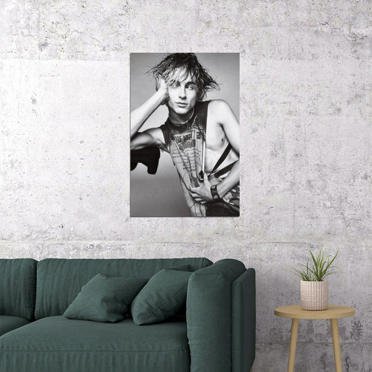 Timothee Chalamet Vintage Black and White Photo Print Hollywood Celebrity Poster Handsome Man Wall Art Hot Male Aesthetic Decor for Bedroom Office - xonomax