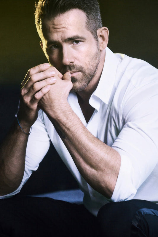 Ryan Reynolds Handsome Portrait Photo Print Hollywood Celebrity Poster Stylish Man Wall Art Hot Male Model Aesthetic Decor for Bedroom Living Room
