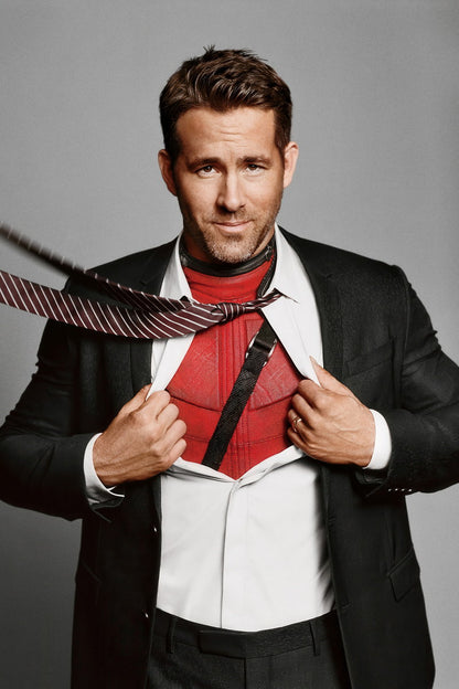 Ryan Reynolds Fashion Editorial Photo Print Hollywood Celebrity Poster Handsome Man Wall Art Hot Male Model Aesthetic Decor for Bedroom Living Room - xonomax