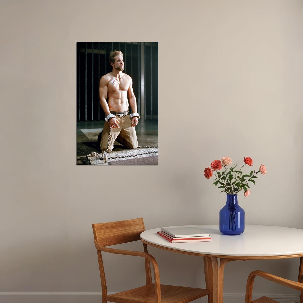 Ryan Reynolds Shirtless Photo Print Hollywood Celebrity Poster Handsome Man Wall Art Hot Male Model Aesthetic Decor for Bedroom Living Room