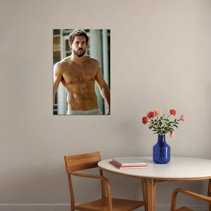 Ryan Reynolds Muscular Shirtless Photo Print Hollywood Celebrity Poster Handsome Man Wall Art Hot Male Model Aesthetic Decor for Bedroom Living Room
