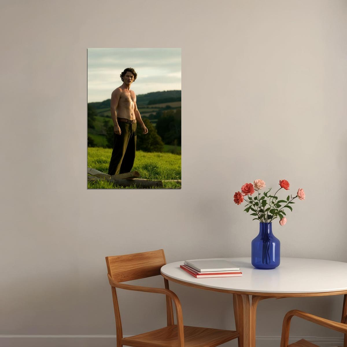 Luke Evans Shirtless Outdoors Photo Print Gay Icon Hollywood Celebrity Poster Handsome Man Wall Art Hot Male Model Aesthetic Decor for Bedroom Living Space - xonomax