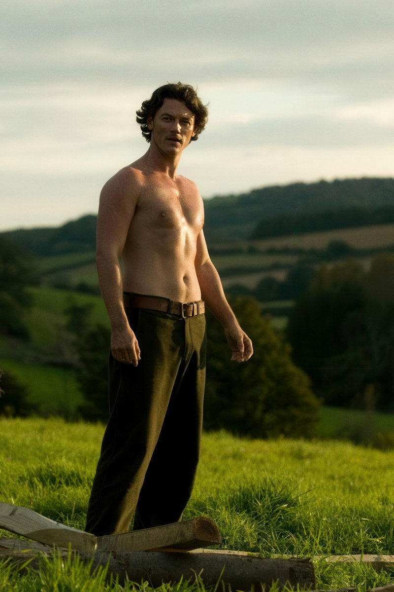 Luke Evans Shirtless Outdoors Photo Print Gay Icon Hollywood Celebrity Poster Handsome Man Wall Art Hot Male Model Aesthetic Decor for Bedroom Living Space - xonomax