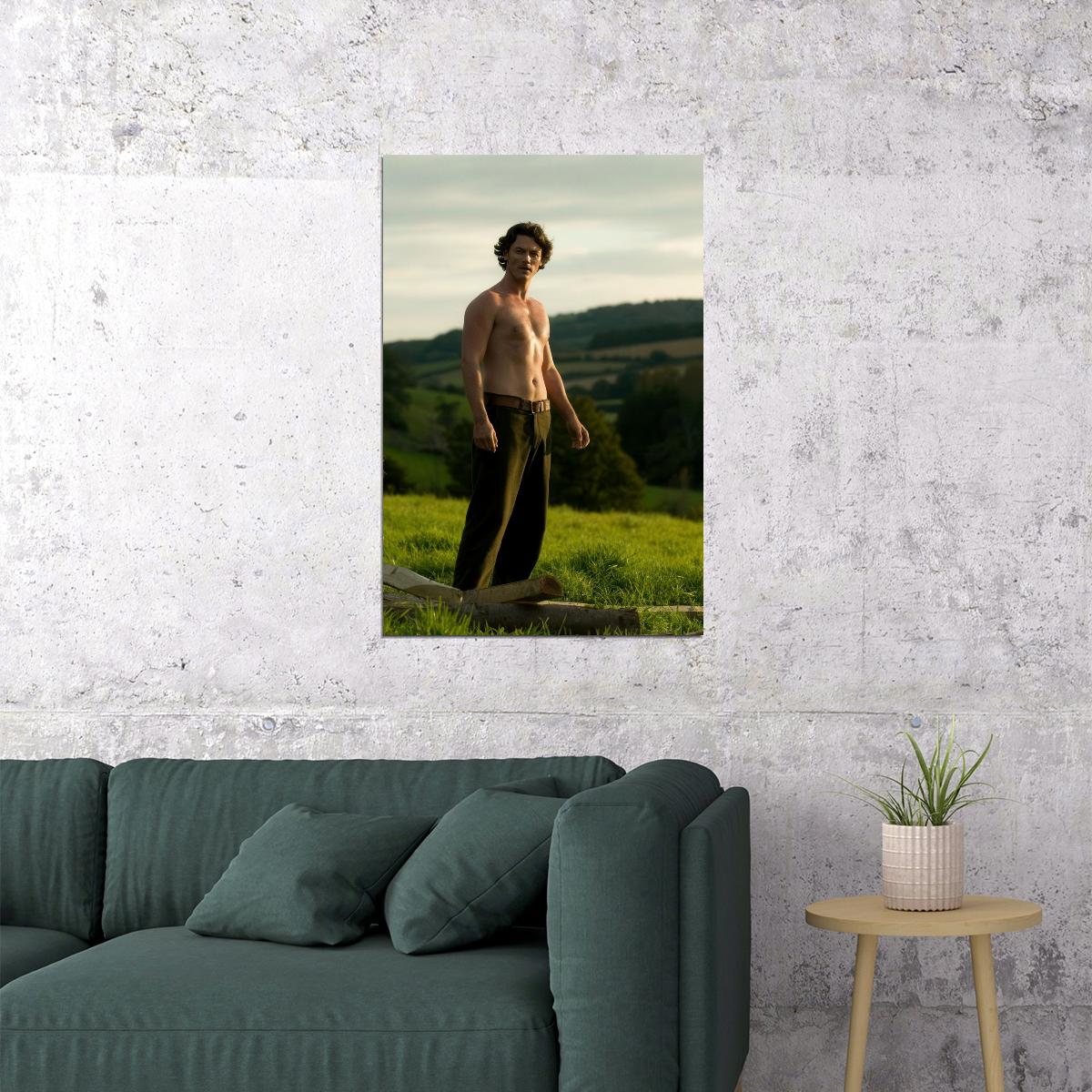 Luke Evans Shirtless Outdoors Photo Print Gay Icon Hollywood Celebrity Poster Handsome Man Wall Art Hot Male Model Aesthetic Decor for Bedroom Living Space - xonomax