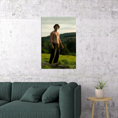 Luke Evans Shirtless Outdoors Photo Print Gay Icon Hollywood Celebrity Poster Handsome Man Wall Art Hot Male Model Aesthetic Decor for Bedroom Living Space - xonomax