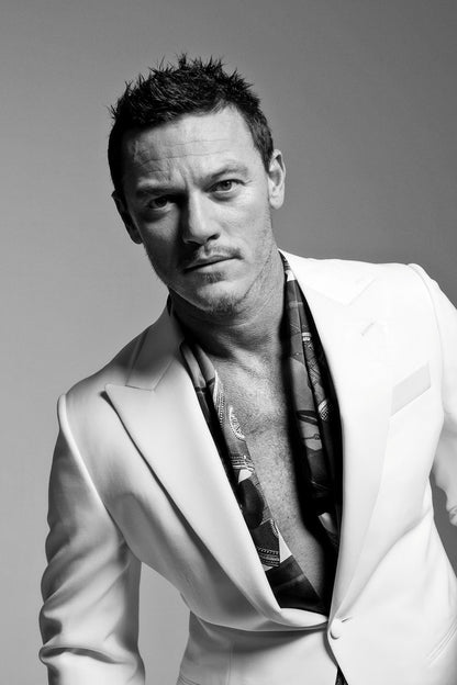 Luke Evans Black and White Suit Photo Print Gay Icon Hollywood Celebrity Poster Handsome Man Wall Art Hot Male Aesthetic Decor for Bedroom Office - xonomax