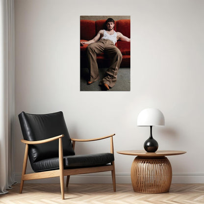 Paul Mescal Relaxed Couch Photo Print Hollywood Celebrity Poster Handsome Man Wall Art Hot Male Aesthetic Decor for Bedroom Living Space - xonomax