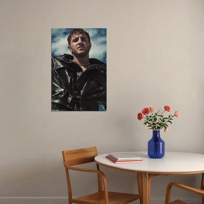 Paul Mescal Leather Jacket Cool Style Photo Print Hollywood Celebrity Poster Handsome Man Wall Art Hot Male Model Aesthetic Decor for Bedroom Living Room - xonomax