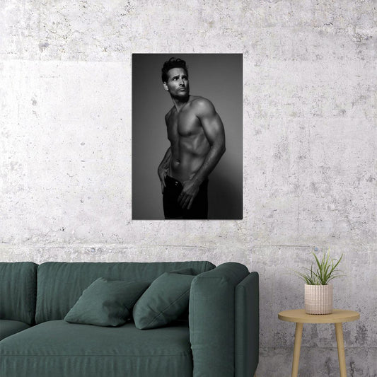 Peter Facinelli Classic Black and White Portrait Photo Print Hollywood Celebrity Poster Handsome Man Wall Art Hot Male Model Aesthetic Decor for Bedroom Office - xonomax