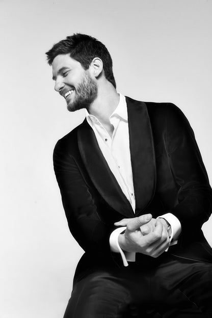 Ben Barnes Black and White Smiling Photo Print Hollywood Celebrity Poster Handsome Man Wall Art Hot Male Model Aesthetic Decor for Bedroom Office - xonomax