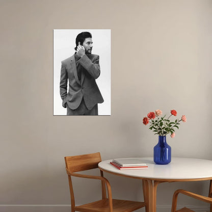 Ben Barnes Classic Black and White Suit Photo Print Hollywood Celebrity Poster Handsome Man Wall Art Hot Male Aesthetic Decor for Bedroom Living Room - xonomax