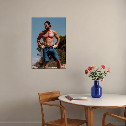 Chris Hemsworth Shirtless Muscular Body Photo Print Hollywood Celebrity Poster Handsome Man Wall Art Hot Male Aesthetic Decor for Bedroom Living Space - xonomax