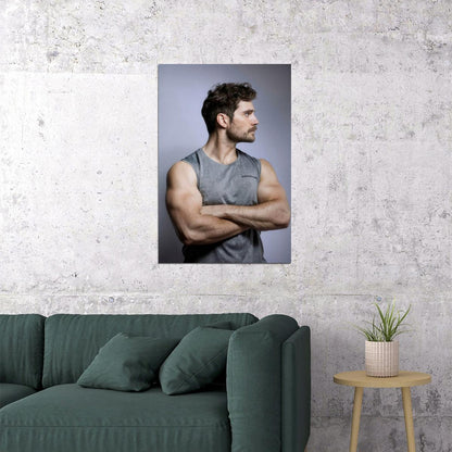 Henry Cavill Strong Arms Photo Print Hollywood Celebrity Poster Handsome Man Wall Art Hot Male Model Aesthetic Decor for Bedroom Living Room - xonomax