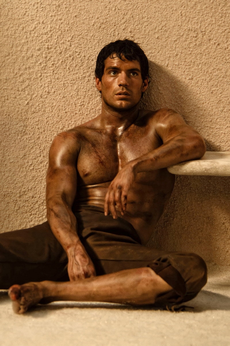 Henry Cavill Shirtless Movie Scene Photo Print Hollywood Celebrity Poster Handsome Man Wall Art Hot Male Aesthetic Decor for Bedroom Living Space - xonomax