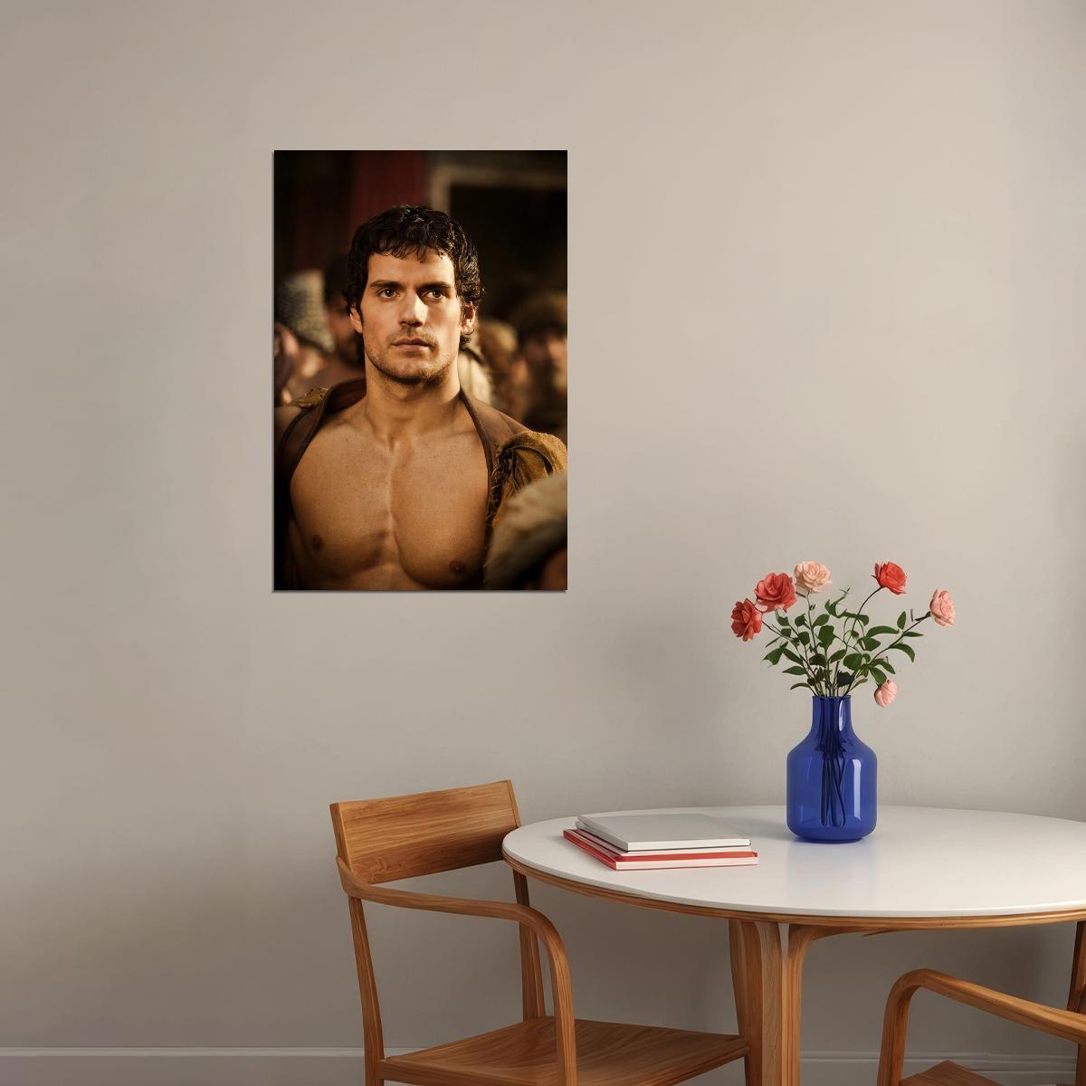 Henry Cavill Epic Film Warrior Photo Print Hollywood Celebrity Poster Handsome Man Wall Art Hot Male Model Aesthetic Decor for Bedroom Living Room - xonomax
