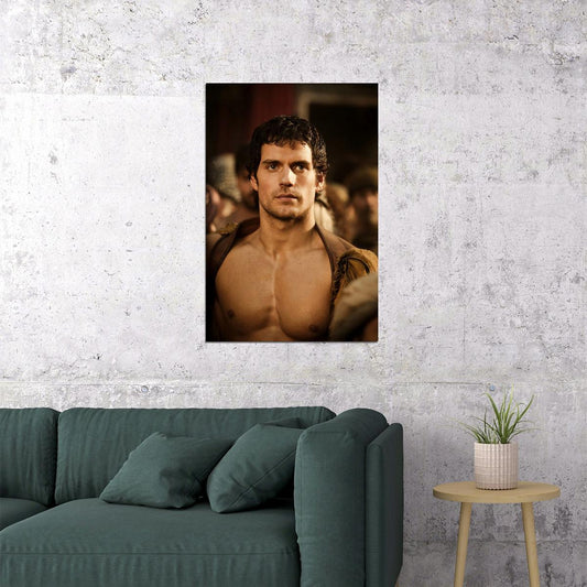 Henry Cavill Epic Film Warrior Photo Print Hollywood Celebrity Poster Handsome Man Wall Art Hot Male Model Aesthetic Decor for Bedroom Living Room - xonomax