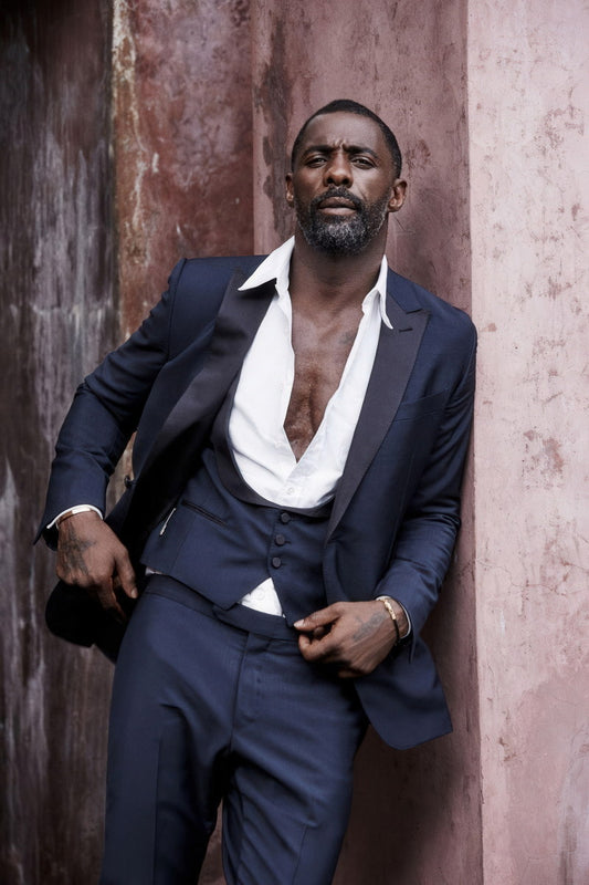 Idris Elba Stylish Suit Portrait Photo Print Hollywood Celebrity Poster Handsome Man Wall Art Hot Male Aesthetic Decor for Bedroom Office - xonomax