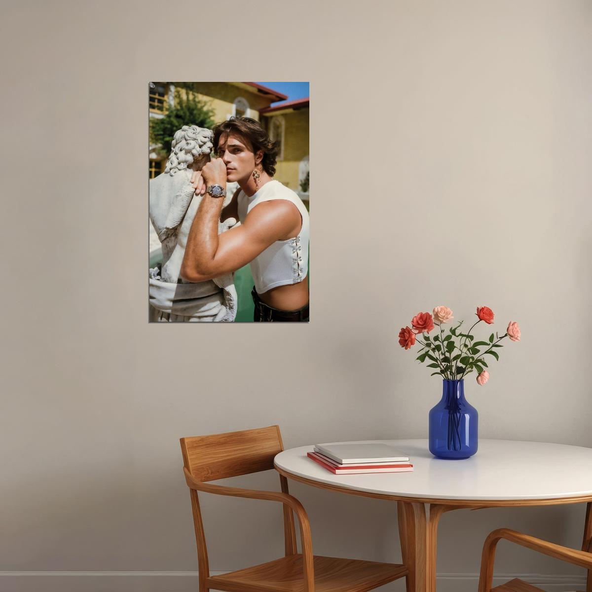 Jacob Elordi Handsome Male Model Photo Print Hollywood Celebrity Poster Stylish Man Wall Art Hot Actor Aesthetic Decor for Bedroom Living Room - xonomax