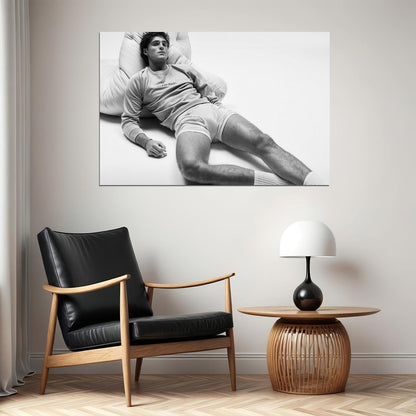 Jacob Elordi Black and White Lounge Photo Print Hollywood Celebrity Poster Handsome Man Wall Art Hot Male Aesthetic Decor for Bedroom Living Space - xonomax