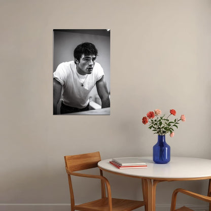 Jacob Elordi Black and White Intense Look Photo Print Hollywood Celebrity Poster Handsome Man Wall Art Hot Male Model Aesthetic Decor for Bedroom Office - xonomax