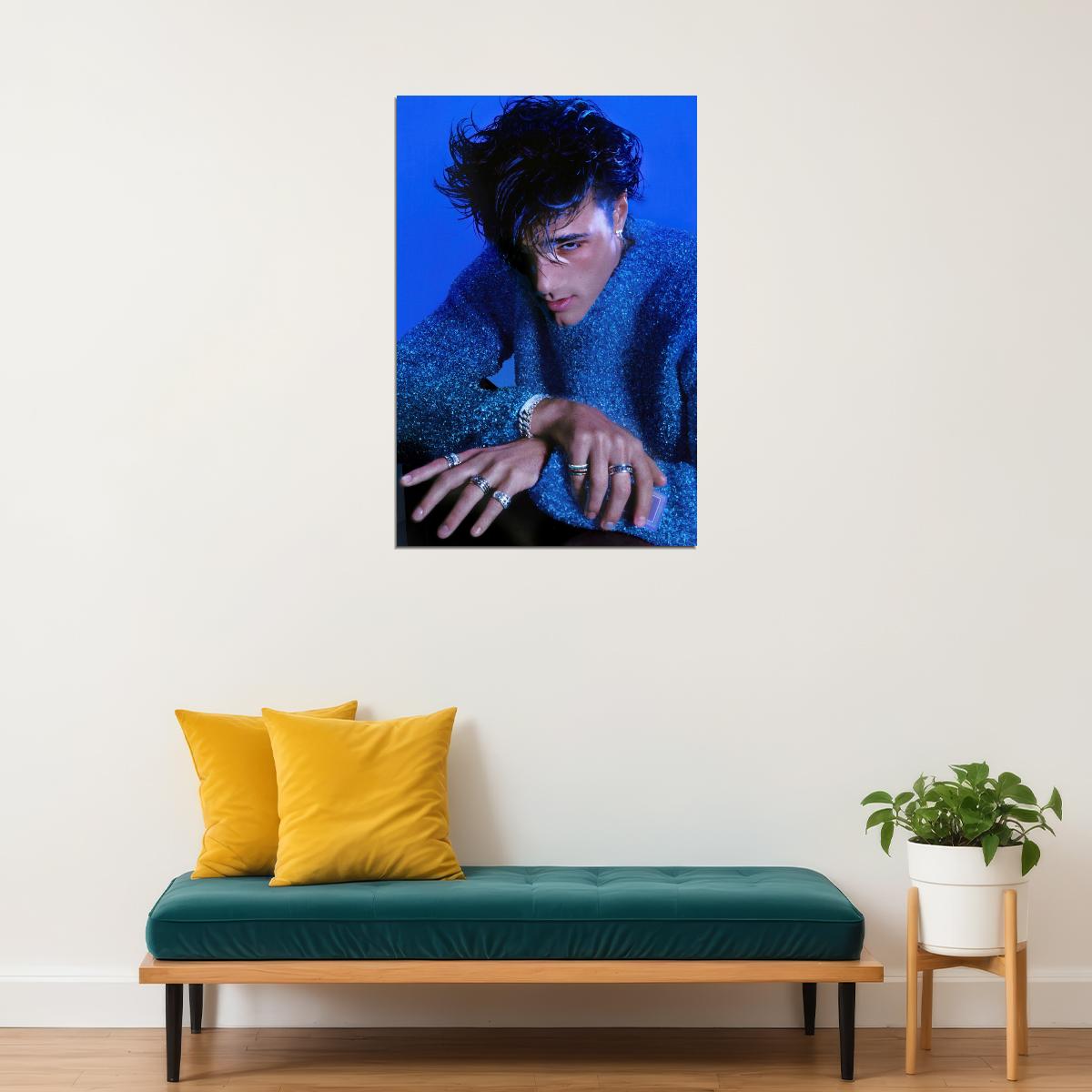 Jacob Elordi Blue Aesthetic Photo Print Hollywood Celebrity Poster Handsome Man Wall Art Hot Male Aesthetic Decor for Bedroom Living Room - xonomax
