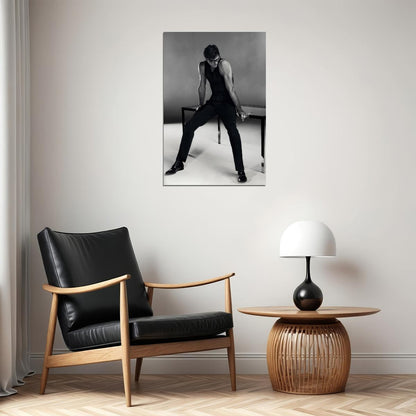 Jacob Elordi Black and White Elegant Suit Photo Print Hollywood Celebrity Poster Handsome Man Wall Art Hot Male Model Aesthetic Decor for Bedroom Living Room - xonomax