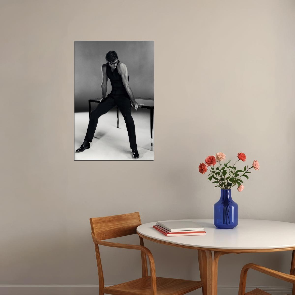 Jacob Elordi Black and White Elegant Suit Photo Print Hollywood Celebrity Poster Handsome Man Wall Art Hot Male Model Aesthetic Decor for Bedroom Living Room - xonomax