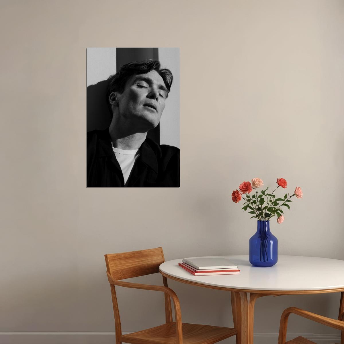 Cillian Murphy Black and Sexy Portrait Photo Print Hollywood Celebrity Poster Handsome Man Wall Art Hot Male Actor Aesthetic Decor for Bedroom Living Space - xonomax