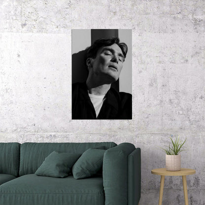 Cillian Murphy Black and Sexy Portrait Photo Print Hollywood Celebrity Poster Handsome Man Wall Art Hot Male Actor Aesthetic Decor for Bedroom Living Space - xonomax