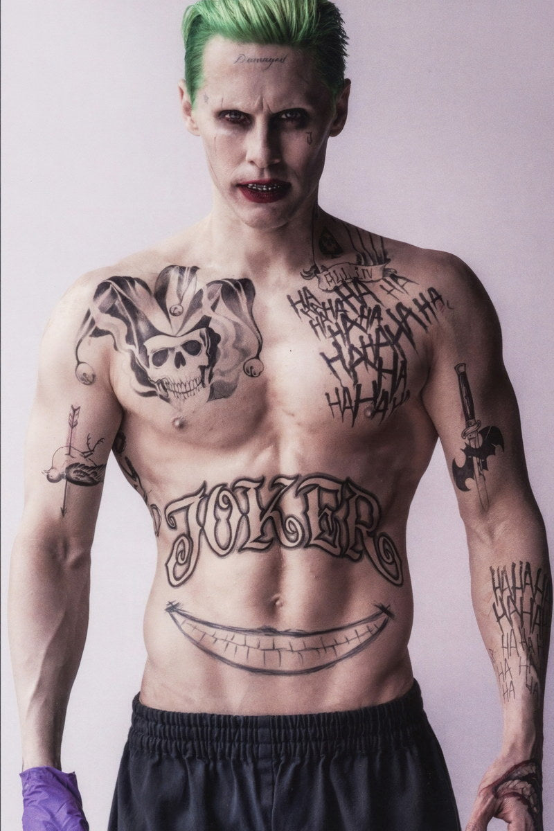 Jared Leto Tattooed Shirtless Photo Print Hollywood Celebrity Poster Handsome Man Wall Art Hot Male Actor Aesthetic Decor for Bedroom Office - xonomax