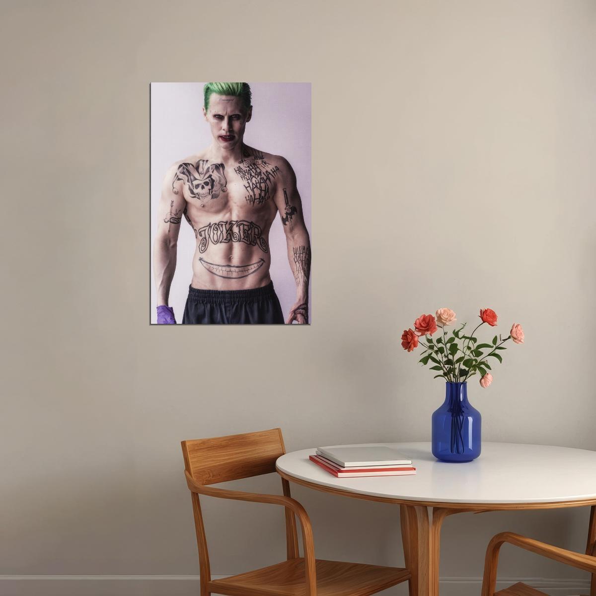 Jared Leto Tattooed Shirtless Photo Print Hollywood Celebrity Poster Handsome Man Wall Art Hot Male Actor Aesthetic Decor for Bedroom Office - xonomax