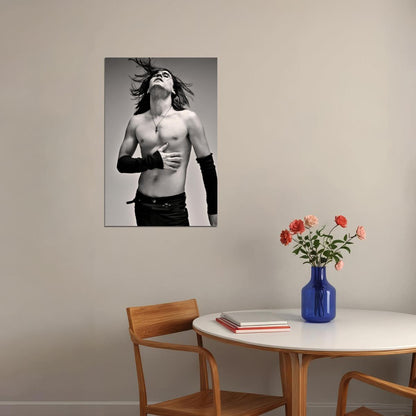 Jared Leto Black and White Artistic Shirtless Photo Print Hollywood Celebrity Poster Handsome Man Wall Art Hot Male Aesthetic Decor for Bedroom Living Room - xonomax