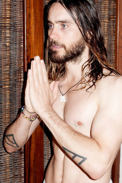 Jared Leto Shirtless Shirtless Jesus Praying Hands Photo Print Hollywood Celebrity Poster Handsome Man Wall Art Hot Male Musician Aesthetic Decor for Bedroom Office - xonomax