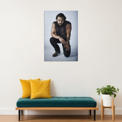 Jason Momoa Hollywood Celebrity Photo Print Handsome Man Poster Hot Male Actor Wall Art Aesthetic Decor for Bedroom Living Room - xonomax