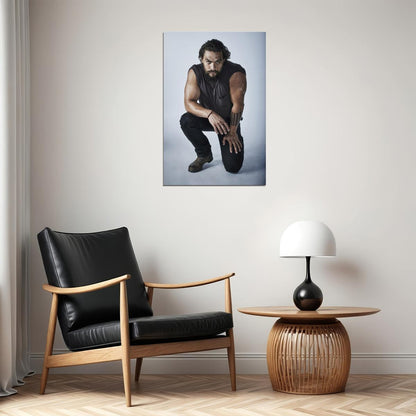 Jason Momoa Hollywood Celebrity Photo Print Handsome Man Poster Hot Male Actor Wall Art Aesthetic Decor for Bedroom Living Room - xonomax