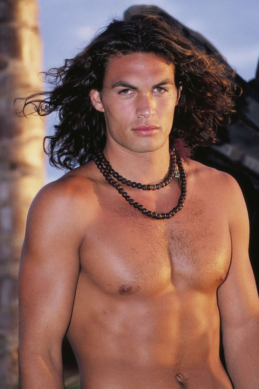 Young Jason Momoa Shirtless Photo Print Hollywood Celebrity Poster Handsome Man Wall Art Hot Male Model Aesthetic Decor for Bedroom Living Room