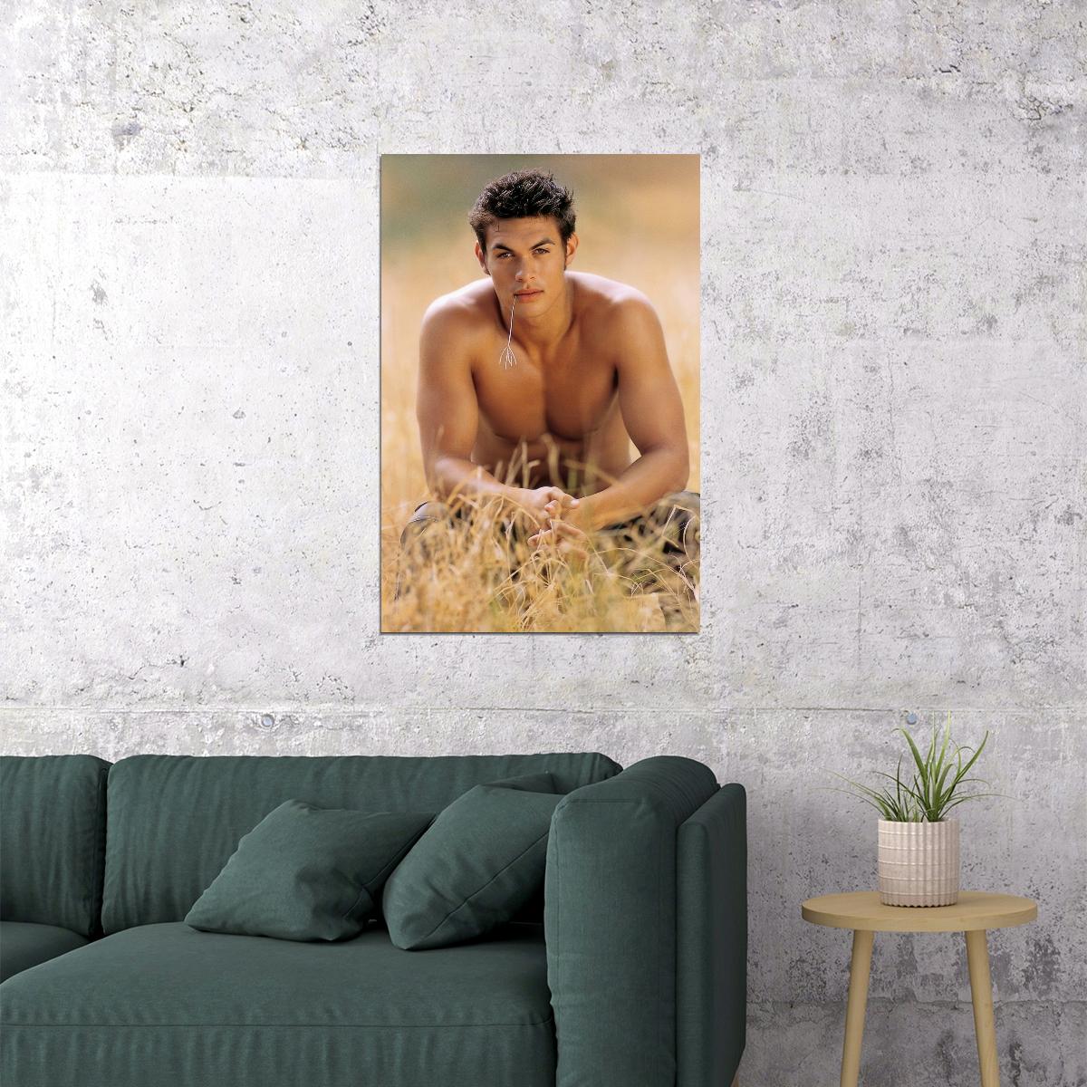 Jason Momoa Young Shirtless Photo Print Hollywood Celebrity Poster Handsome Man Wall Art Hot Male Actor Aesthetic Decor for Bedroom Living Room - xonomax