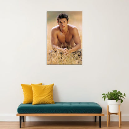 Jason Momoa Young Shirtless Photo Print Hollywood Celebrity Poster Handsome Man Wall Art Hot Male Actor Aesthetic Decor for Bedroom Living Room - xonomax