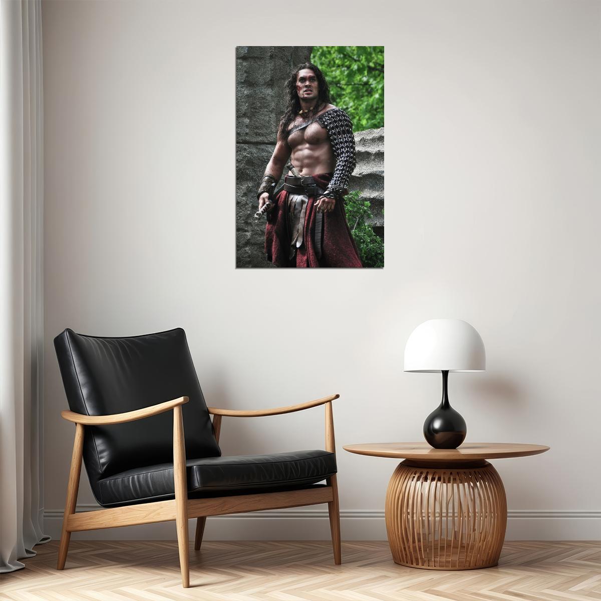 Jason Momoa Barbarian Epic Warrior Photo Print Hollywood Celebrity Poster Handsome Man Wall Art Hot Male Actor Aesthetic Decor for Bedroom Living Space - xonomax