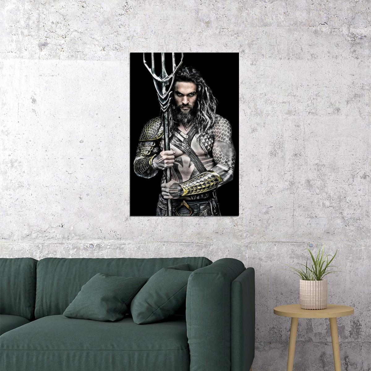 Jason Momoa Long-Haired Look Photo Print Hollywood Celebrity Poster Handsome Man Wall Art Hot Male Actor Aesthetic Decor for Bedroom Living Room - xonomax